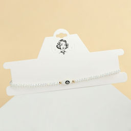 Чокер Глаз в овале, цвет белый, 34 см