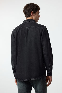 TRENDYOL MAN Antrasit %100 Pamuk Regular Fit Denim Kot Gomlek Ceket TMNAW25CE00001 - Trendyolmilla фото 11