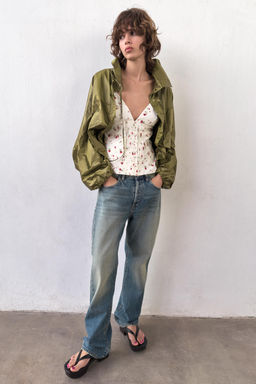 TOP TIRANTES PLIEGUES / Crudo / Rojo