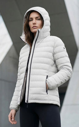 Куртка женская стёганая с капюшоном с графеновой подкладкой черного цвета 9624_1Ch - Valianly фото 104