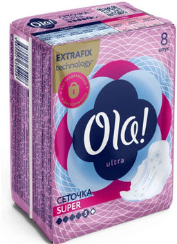 OLA! Silk Sense ULTRA SUPER прокладки жен.гигиен.ультратонкие (8шт) Шелковая сеточка