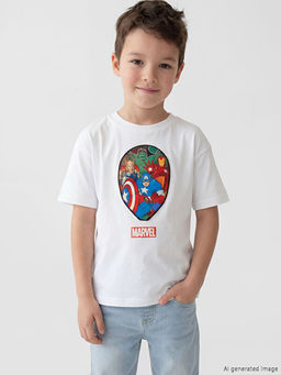 Marvel Hologram Bask?l? Erkek ?ocuk Ti??rt