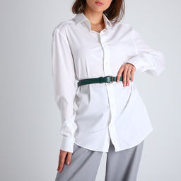 Ремень женский, ширина 2,2 см, винт, пряжка металл, цвет зелёный - Simaland фото 2