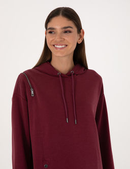 Vi_ne Oversize Modal Kar___ml_ Kap__onlu Sweatshirt
