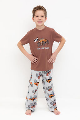 К 1599/медно-коричневый,машины пижама для мал