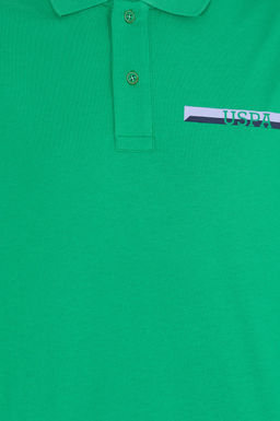 U. S. Polo Assn Мужская зеленая футболка-поло оверсайз - U.s. polo assn фото 6