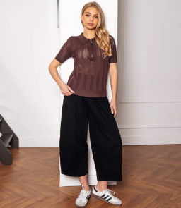 Футболка #КТ8209, шоколадный