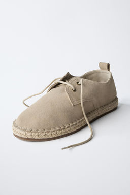 JUTE LEATHER DERBY SHOES - Zara фото 3