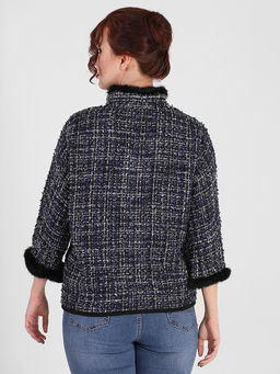 Жакет с меховой отделкой - Almond фото 4