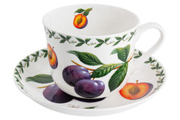 Чашка с блюдцем Слива, 0,48 л