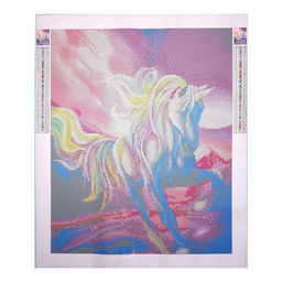 Алмазная мозаика с полным заполнением на холсте «Единорог», 40×50 см