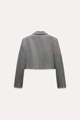 METALLIC THREAD CROPPED BLAZER - Zara фото 5