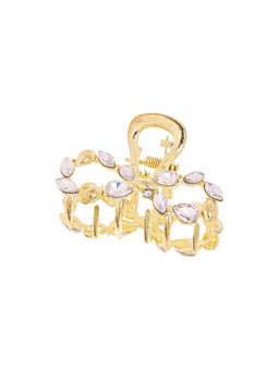 Цена за 6 шт. Крабик для волос «Кэли», бант, 5 см, золото