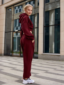 Спортивные брюки с высокой посадкой и поясом со шнуром на стоппере - NEVERLATE фото 5