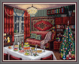 Набор для вышивания PANNA Золотая серия GM-7480 Новогодняя ностальгия 40 х 27.5 см