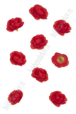 Головки цветов "Роза" 3,5 см (20 шт) SF-7874, красный