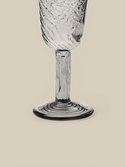 Бокал для шампанского SL-Home «Барк», 160 мл, стекло, серый