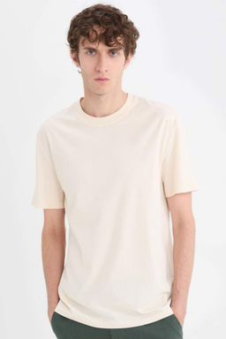 New Regular Fit Bisiklet Yaka Basic Duz K?sa Kollu Tisort - Defacto фото 23