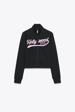 TEXT ZIP-UP SWEATSHIRT - Zara фото 3