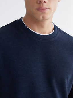 Bisiklet Yaka Erkek Sweatshirt