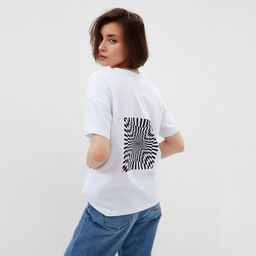 Футболка женская MINAKU Abstraction белая, размер 42