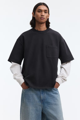 Camiseta de algod?n dise?o layering Oversized Fit - H&m фото 3