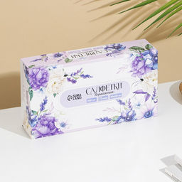 Салфетки бумажные в коробке Нежность, 100 шт, двухслойные