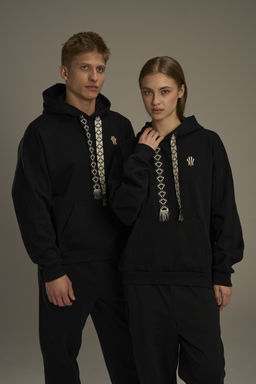 Худи утепленное Черный