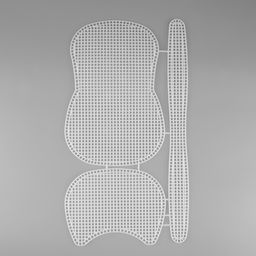 Канва-основа для вышивания сумки, пластиковая, 42×24 см, цвет белый