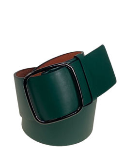 Ремень женский широкий из искусственной кожи, цвет зеленый