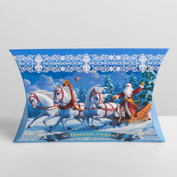 Цена за 5 шт. Коробка складная фигурная «Новый год 2026: Тройка лошадей», 19 х 14 х 4 см