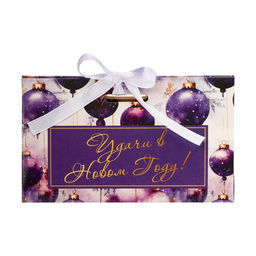 Цена за 5 шт. Бонбоньерка новогодняя, подарочная упаковка «Удачи в Новом году», 10×5.5×5 см