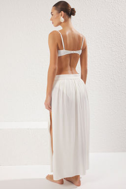 Ekru Baglamal? Dokuma Plaj Pareo TBESS25PR00009 - Trendyolmilla фото 4