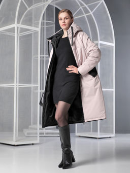 Пальто дем. серо-розовый - Dizzyway фото 3