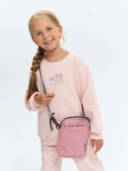 Свитшот Персик с вышивкой утепленный - Bungly фото 4