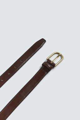 TOPSTITCHED LEATHER BELT AARON LEVINE X ZARA фото 4