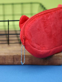 Пенал плюшевый "Fox", red (20*10 см)