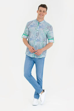 U. S. Polo Assn Мужская зеленая рубашка с длинным рукавом - U.s. polo assn фото 4