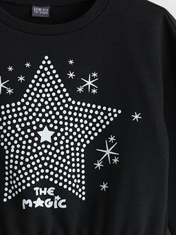 Bisiklet Yaka K?z ?ocuk Sweatshirt