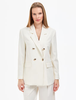 Ekru Comfort Fit Ceket