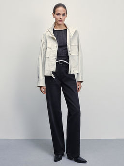 Куртка с накладными карманами и капюшоном / Zarina  фото 3