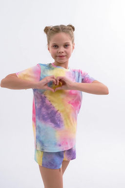 Хлопковая пижама для девочки с шортами Happyfox