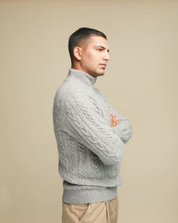 Джемпер мужской из пуха яка 2006 серый