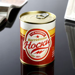 Носки мужские черные в банке Настоящие. С 23 февраля