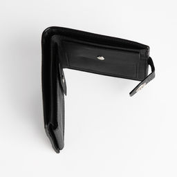 Портмоне мужское на магните, отдел для купюр, для карт, для монет, чёрное