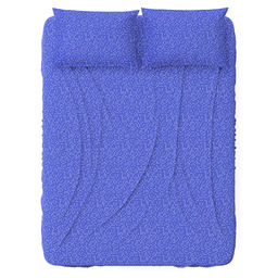 Простыня на резинке 2-х спальная "Сияние, синий" 140х200см, свесы 27см, бязь "Комфорт" 121г/м2, хлопок 100%, упаковка "классическая" ПВХ 28х41см, "Домашняя мода" (Россия)