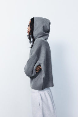 KNIT CARDIGAN WITH HOOD - Zara фото 4