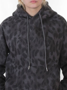 868-6 DK. GRAY/LEOPARD Костюм спортивный зимний женский (95% хлопок, 5% полиэстер)