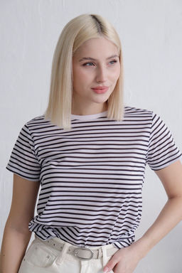 11077 Футболка базовая в полоску - Martichelli фото 6