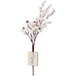 Цена за 2 шт. Ветка декоративная "Снежное утро" 33 см